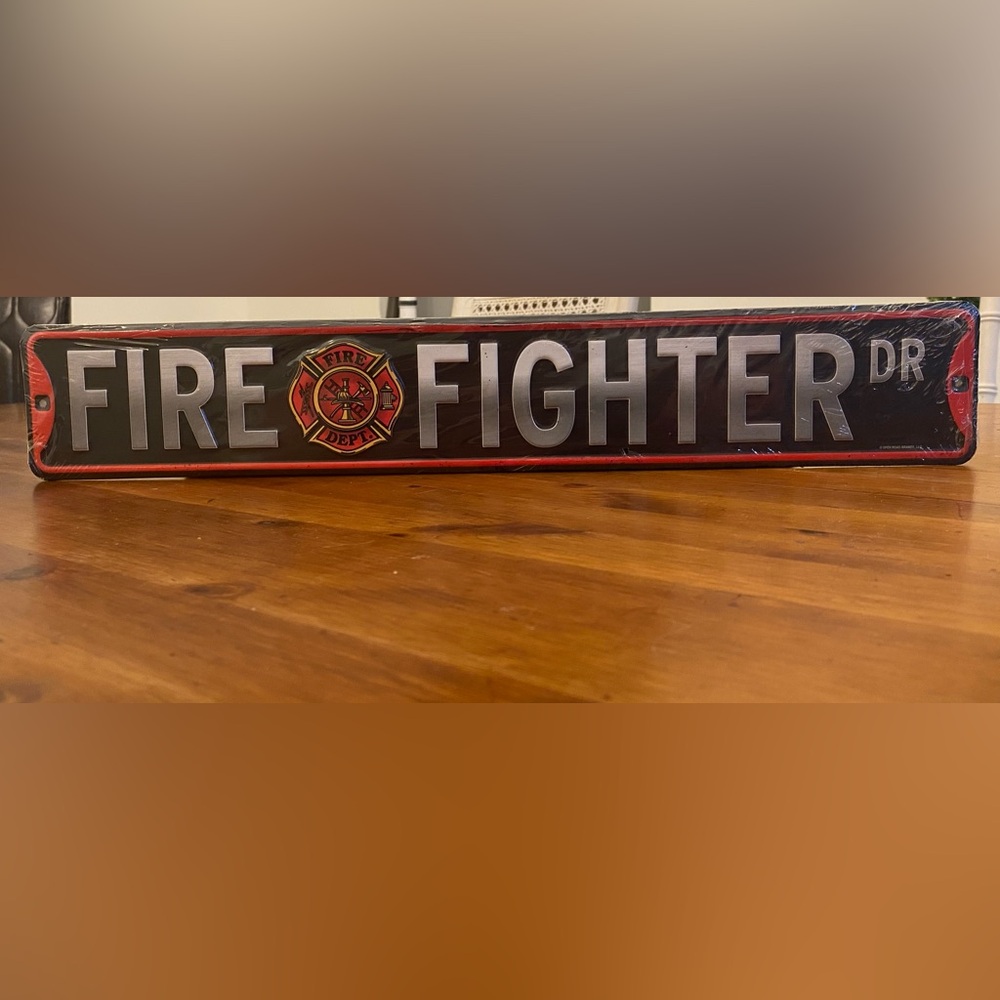 NEW Open Road Brands Firefighter Wall Decor Sign